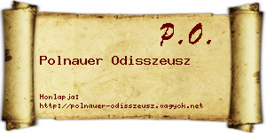 Polnauer Odisszeusz névjegykártya